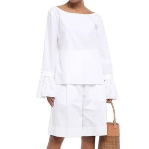 Merlette Ruffle Sleeve white blouse NWT